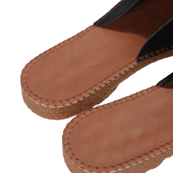 VERDUSA • Open Toe Flat Black Bow Knot Sandals Slides 🌺 - Picture 3 of 7